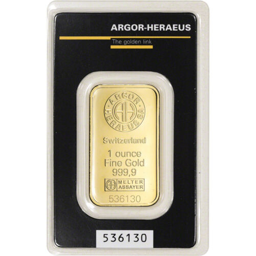 1 oz Gold Bar Argor-heraeus