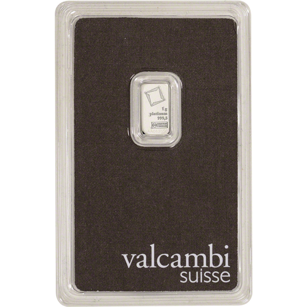 1 Gram Platinum Bar Valcambi